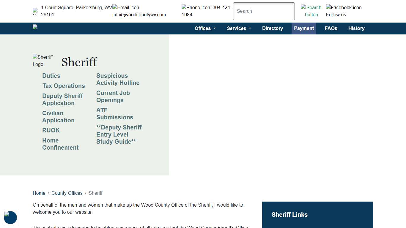 Sheriff - Wood County WV